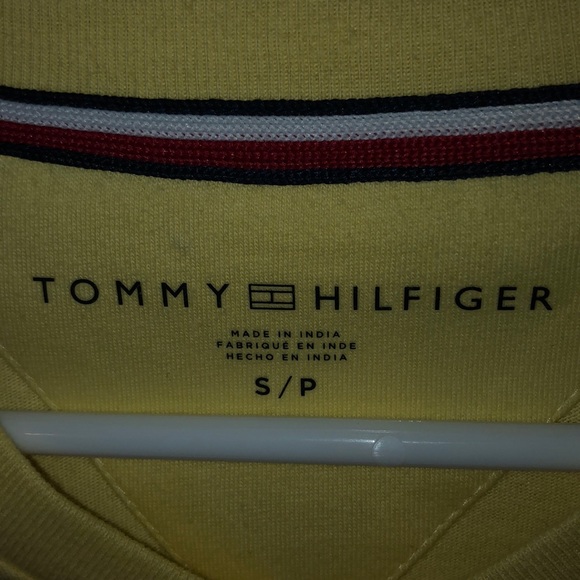 Yellow Tommy Hilfiger Shirt V Neck - Picture 2 of 3